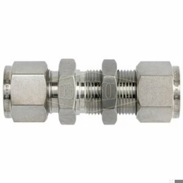 The Right Connection Instrumentation Bulkhead Union, 1/4 in Nominal, Tube End Style, 316 SS, Domesti, Dixon, Mfr#: 4-DBHU-4